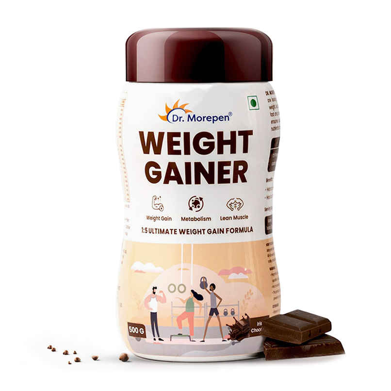 Dr. Morepen High Protein Weight Gainer with 1:5 Real Weight Gain Formula | Irish Chocolate Dr. Morepen High Protein Weight Gainer with 1:5 Real Weight Gain Formula | Irish Chocolate