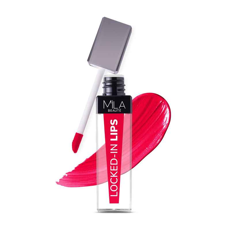 Mila Beaute Transfer-Proof Locked-In Liquid Lipstick- 16 Red Velvet Mila Beaute Transfer-Proof Locked-In Liquid Lipstick- 16 Red Velvet