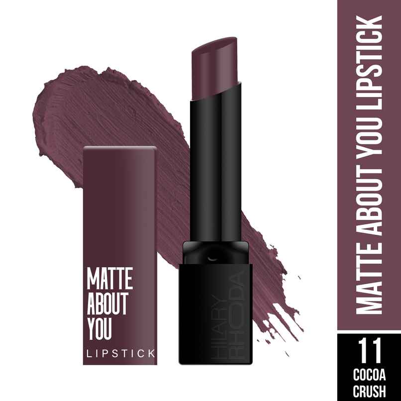Hilary Rhoda Matte About You Lipstick | Long Lasting & Highly Pigmented | Cocoa Crush - Shade 11 Hilary Rhoda Matte About You Lipstick | Long Lasting & Highly Pigmented | Cocoa Crush - Shade 11