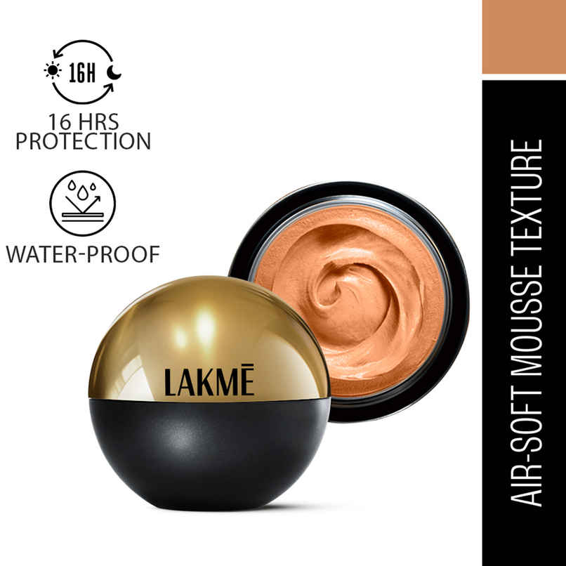 Lakme Xtraordin-airy Mattereal Mousse Foundation, Matte Finish,Has SPF8, 03 Golden Sand Lakme Xtraordin-airy Mattereal Mousse Foundation, Matte Finish,Has SPF8, 03 Golden Sand