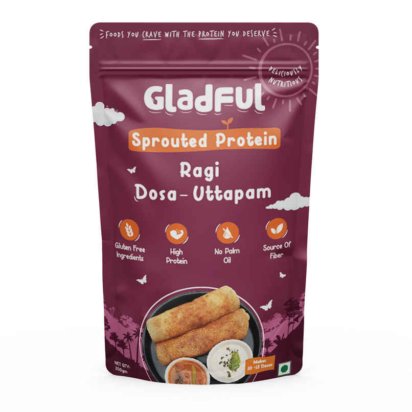 Gladful Sprouted Ragi Dosa