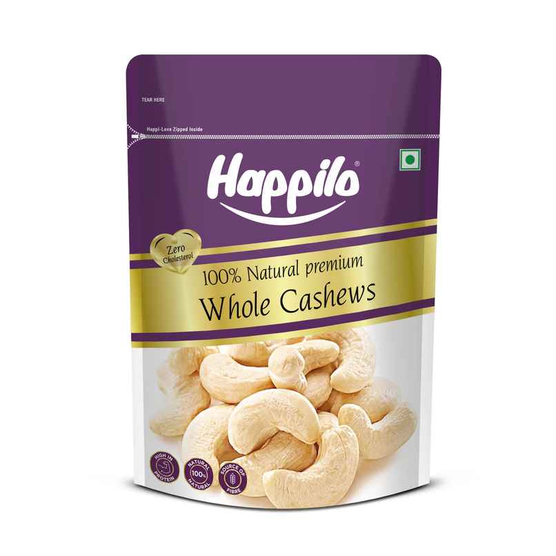 Happilo Premium Whole Cashew Nuts | Whole Kaju | Dry Fruits Happilo Premium Whole Cashew Nuts | Whole Kaju | Dry Fruits