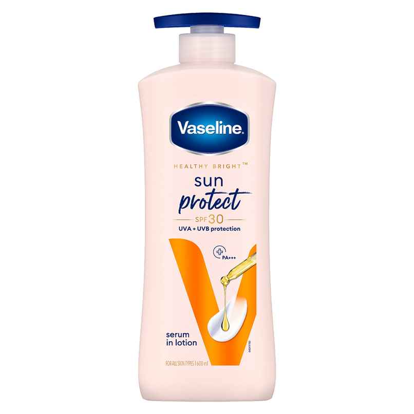 Vaseline Sun Protect SPF 30 Body Lotion, Reduces Tan Lines In 7 Days, UVA + UVB PA+++ Vaseline Sun Protect SPF 30 Body Lotion, Reduces Tan Lines In 7 Days, UVA + UVB PA+++