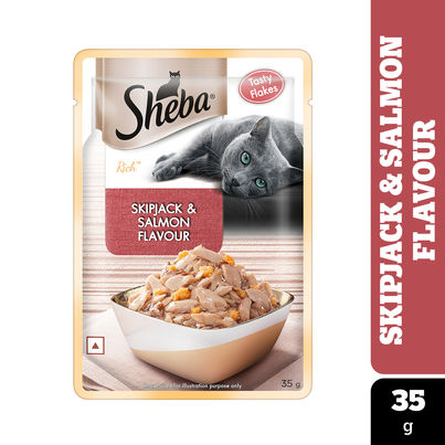 Sheba Rich Adult Skipjack & Salmon Flavour Wet Cat Food Sheba Rich Adult Skipjack & Salmon Flavour Wet Cat Food