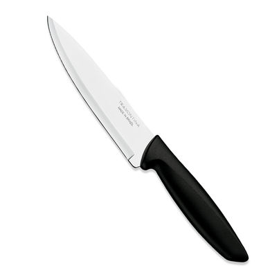 Tramontina Plenus Stainless Steel Chef Knife Chaku, 17 Cm 6.6 Inch | Straight | Black
