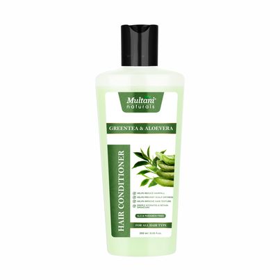 Multani Naturals Greentea & Aloevera Hair Conditioner | For Hair Fall & Scalp Dryness|No SLS