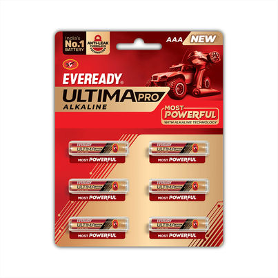 Eveready Ultima Pro Alkaline AAA Battery | 800% Longer Lasting|Pack of 6