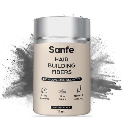 Sanfe Instant Bald Spot Covering Fibers For Instant Thicker & Fuller Look - Black