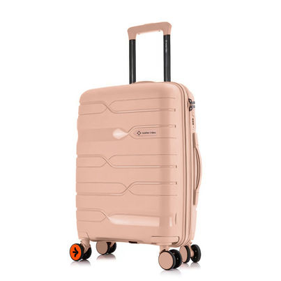 Nasher Miles Paris Check-In Hard Sided Polypropylene 24 Inch|65 cm Trolley Bag - Peach
