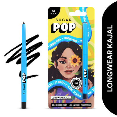 SUGAR POP 16 Hour Stay Waterproof Longwear Kajal - Black 01