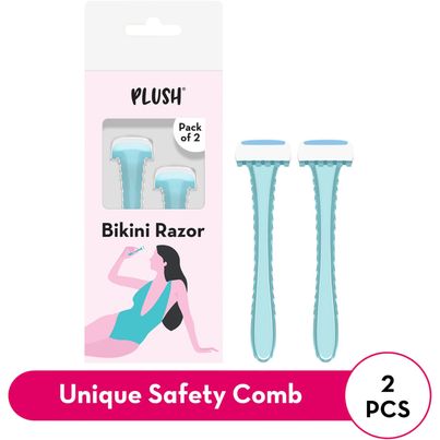 Plush Bikini Hair Removal Razor Kit For Women, Smooth, Irritation-Free Shave Reusable