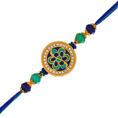 Floral Flower Designer Rakhi for Bhaiya, Bhai, Bhabhi and Kids with Roli Chawal Pack (eCraftIndia) Floral Flower Designer Rakhi for Bhaiya, Bhai, Bhabhi and Kids with Roli Chawal Pack (eCraftIndia)