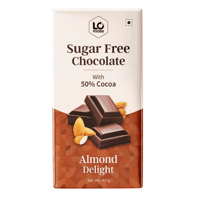 Lo Foods Dark Chocolate Bar Almond Delight Premium Sugar Free Chocolate Rich Healthy Chocolates Lo Foods Dark Chocolate Bar Almond Delight Premium Sugar Free Chocolate Rich Healthy Chocolates