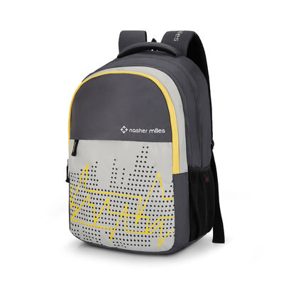 Nasher Miles Pulse Backpack- Unisex- 3 Compartment Casual College Bag- Grey- 45L Nasher Miles Pulse Backpack- Unisex- 3 Compartment Casual College Bag- Grey- 45L