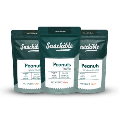 Snackible Peanuts | Roasted - High Protein - No Palm Oil