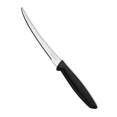 Tramontina Plenus Stainless Steel Tomato Knife/, 12cm/4.7 inch | Black | Micro-Serrated Edge/Wavy/Serrated Edge Knife | Polypropylene Handle | Dishwasher Safe | 5 Year Warranty | Made in Brazil