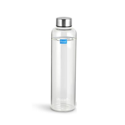 Ocean Borosilicate Lumi Bottle with Slim Lid | Clear - 1 L