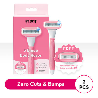 Plush Body Hair Removal Razor For Women, Get Smooth Irritation Free Shave With One Stroke