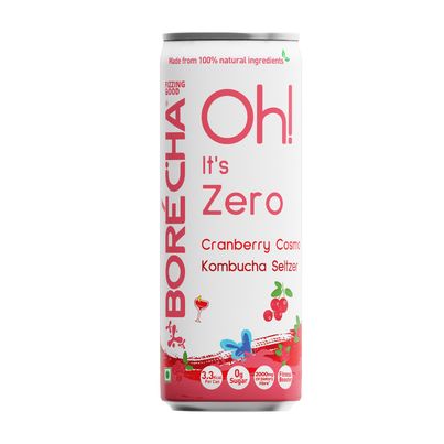 Borecha Cranberry Cosmo Seltzer Kombucha