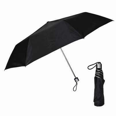 Fendo 3 Fold Hand Open 21.5 inch Black Umbrella