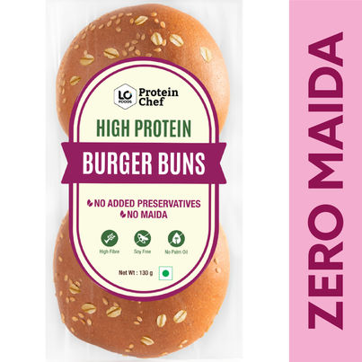 High Protein Burger Bun (No Maida) - Made with MP Sharbati Wheat High Protein Burger Bun (No Maida) - Made with MP Sharbati Wheat