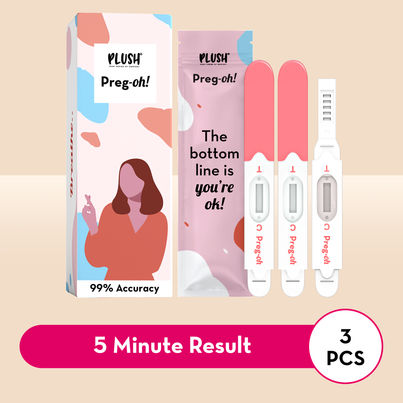 Plush Preg-Oh! Midstream Pregnancy Test Kits, Rapid One Step Home Test 99% Accuracy