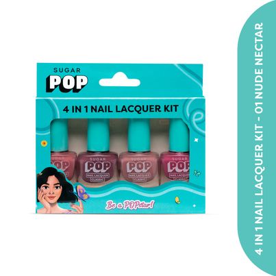 SUGAR POP 4 in 1 Nail Lacquer Kit- 01 Nude Nectar