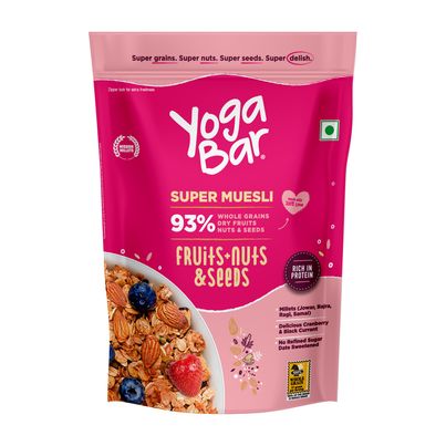 Yoga Bar Breakfast Cereal & Muesli | 91% Whole-Grains+ Dried Fruits + Fruit and Nut + Seeds