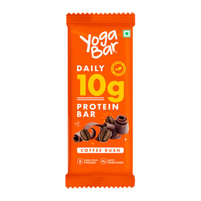 Yogabar 10 grams Protein Bars, Coffee Rush, Protein Blend & Premium Whey