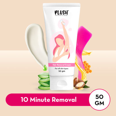 Plush Hair Removal Cream For Women With Aloe Vera & Natural Honey For All Skin Types