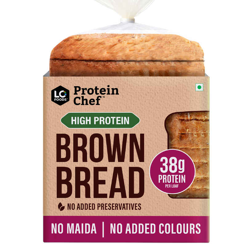 Protein Chef High Protein Brown Bread (Zero Maida Wheat / No Color / Atta Bread)