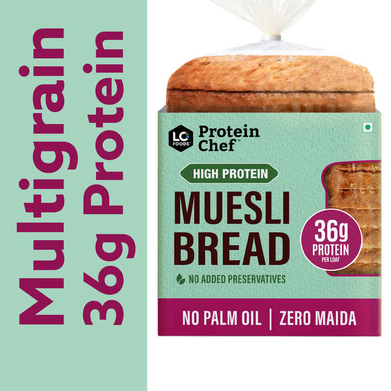 Protein Chef High Protein Muesli Bread | 36g Protein | No Maida High Fiber Bread