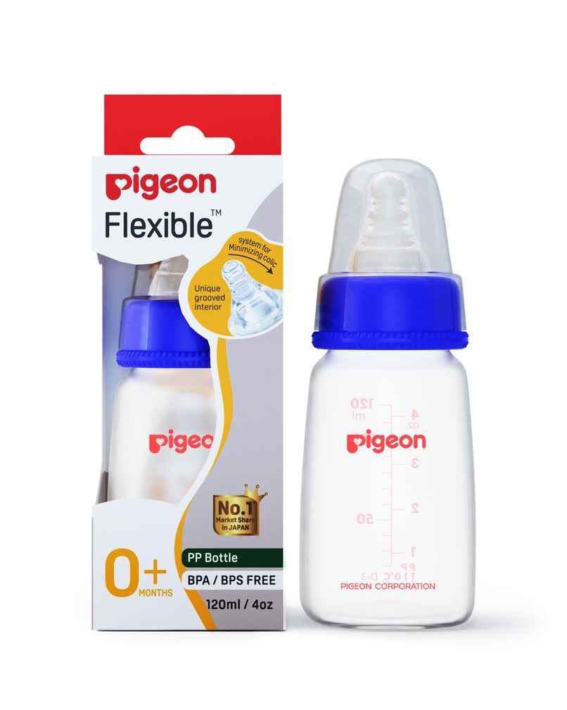 Pigeon Peristaltic Nursing Bottle Kpp 120Ml (Blue) Nipple S
