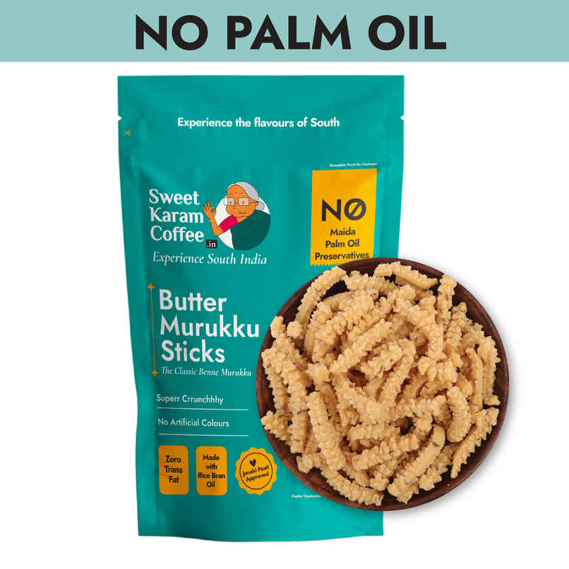 Sweet Karam Coffee Butter Murukku | No Palm Oil Sweet Karam Coffee Butter Murukku | No Palm Oil