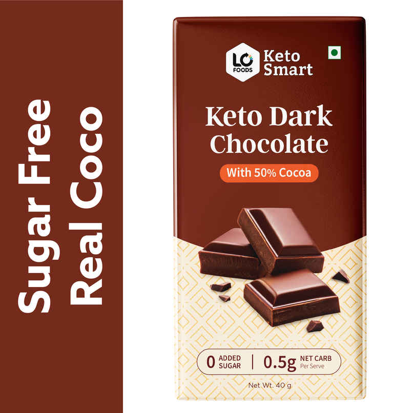 Lo Foods Keto Dark Chocolate Bar | Compound Sugar Free Chocolate