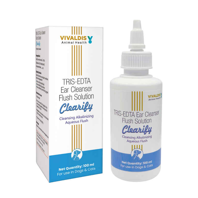 Bark Out Loud Vivaldis Clearify Pet Ear Cleaner For Dogs & Cats | Gentle Ear Cleaning Solution