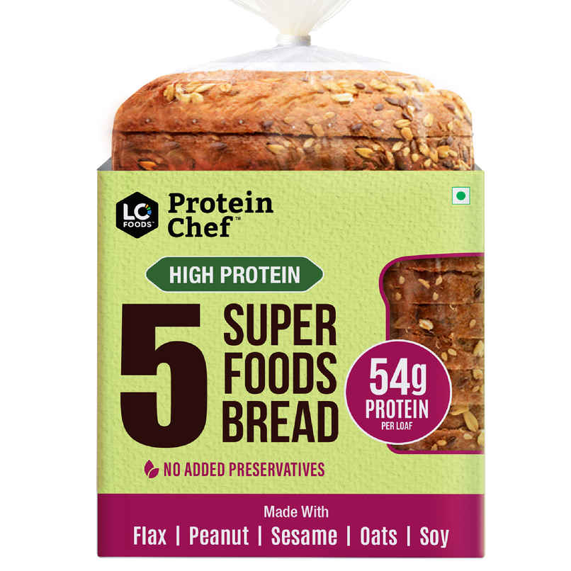 Protein Chef 5 Super Foods Multigrain Bread ( Protein / Zero Maida / Premium Brown Atta Bread)