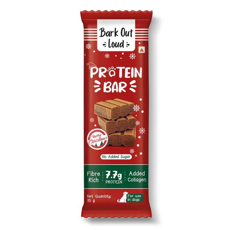 BARK OUT LOUD Protein Bars - Dog Treats with Chicken, Fish added Collagen