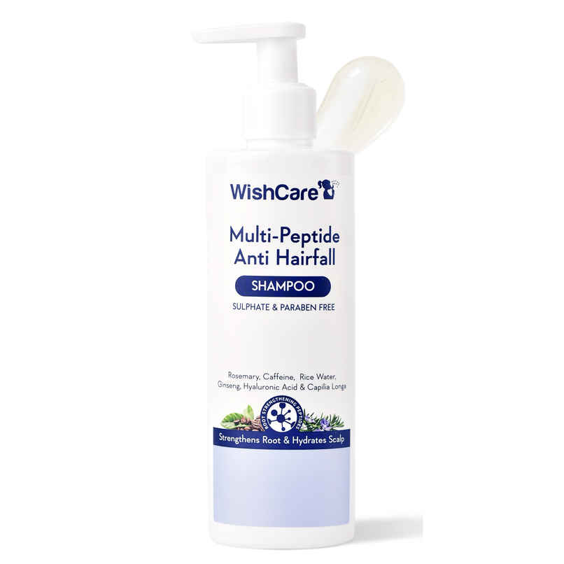 Wishcare Multi Peptide Rice Water Anti Hairfall Shampoo - Rosemary, Capilia Longa, Ha & Caffeine