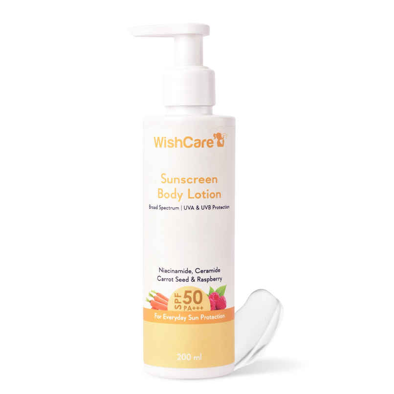 Wishcare SPF 50 Sunscreen Body Lotion - Broad Spectrum - UVA & UVB Protection With No White Cast