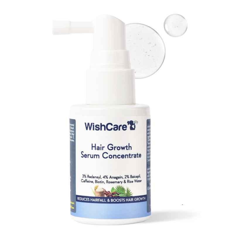 Wishcare Hair Growth Serum Concentrate - Resdensyl, Anagain, Caffeine, Biotin, Keratin & Rice Water