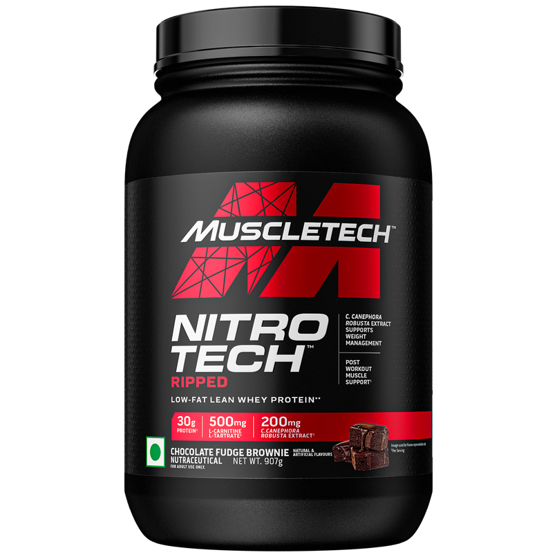 MuscleTech Nitrotech Ripped Protein Powder | Chocolate Fudge Brownie