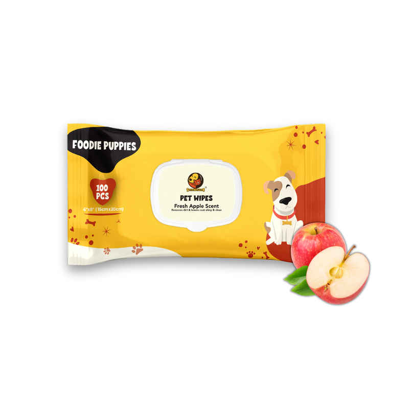 Foodie Puppies Pet Grooming Wipes | Fresh Apple