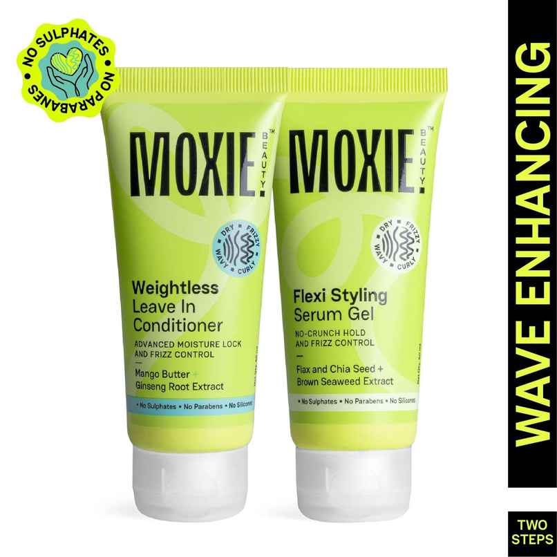 Moxie Beauty Wavy Vibe Setter Travel Duo | For Wavy & Curly Hair | Tackles Frizzy & Dry hair