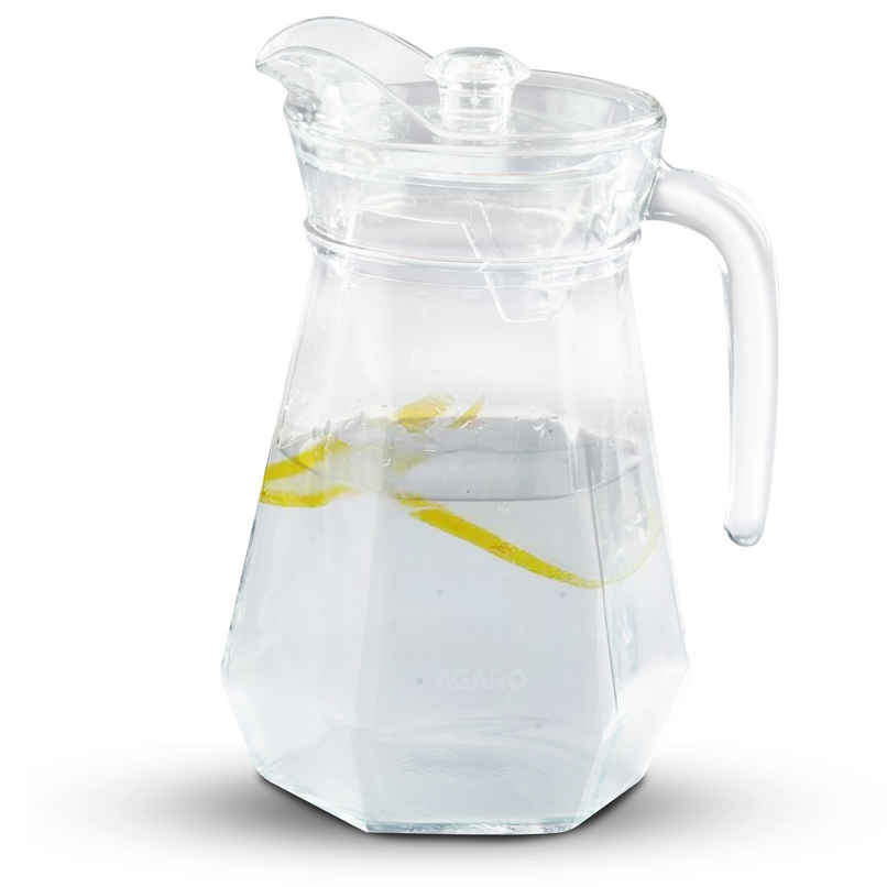 Agaro Elegant Glass Jug | Multipurpose Jug, Easy Pour & Strong Handle - 1.3 L