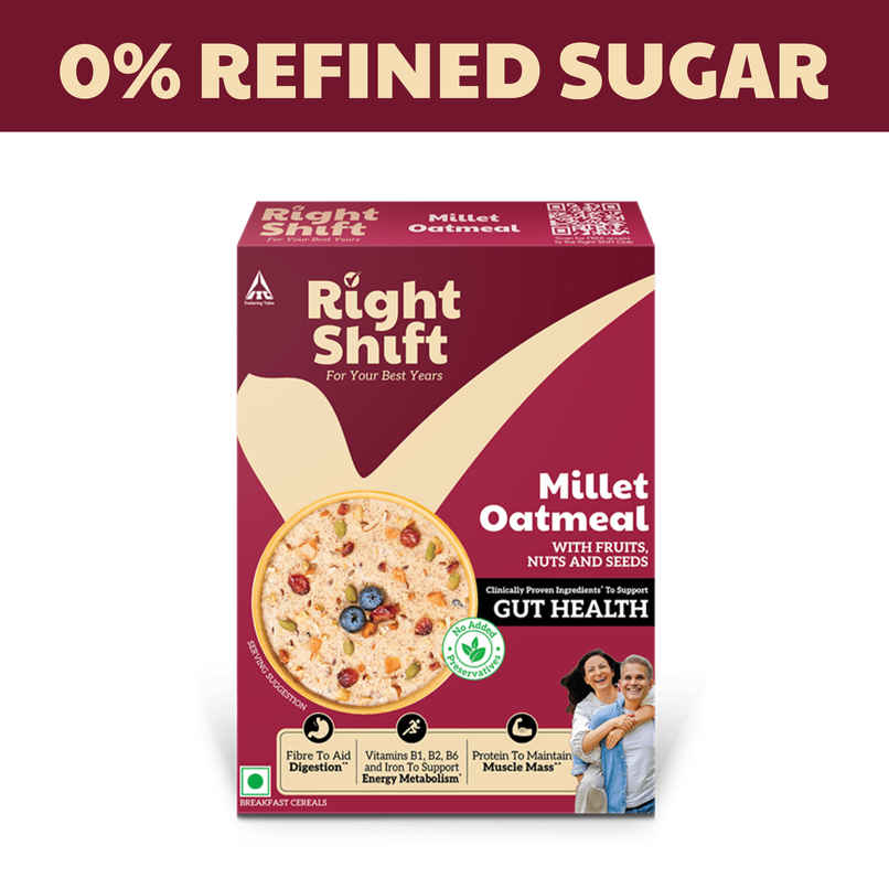 Right Shift Millet Oatmeal | High Protein & Fibre, No preservative | Sweetened with Jaggery