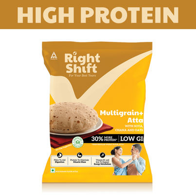 Right Shift Multigrain+ Atta, 30% MORE protein | Goodness of Soya, Chana and Oats