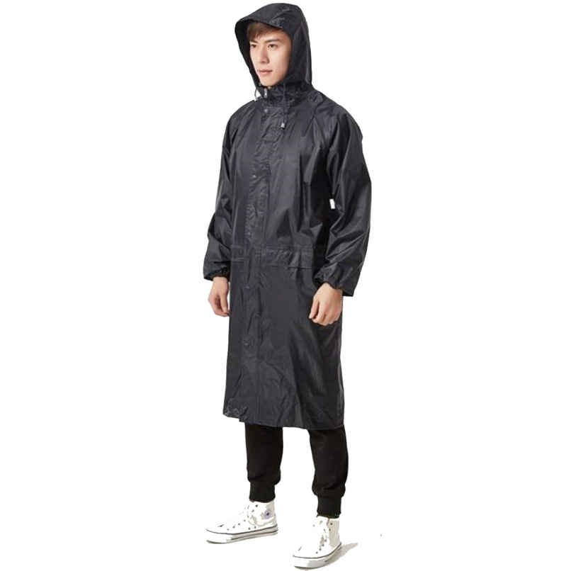 INFISPACE Adult Unisex Polyester Long RainCoat Poncho Barsaati with Adjustable Cap and Cover XXL