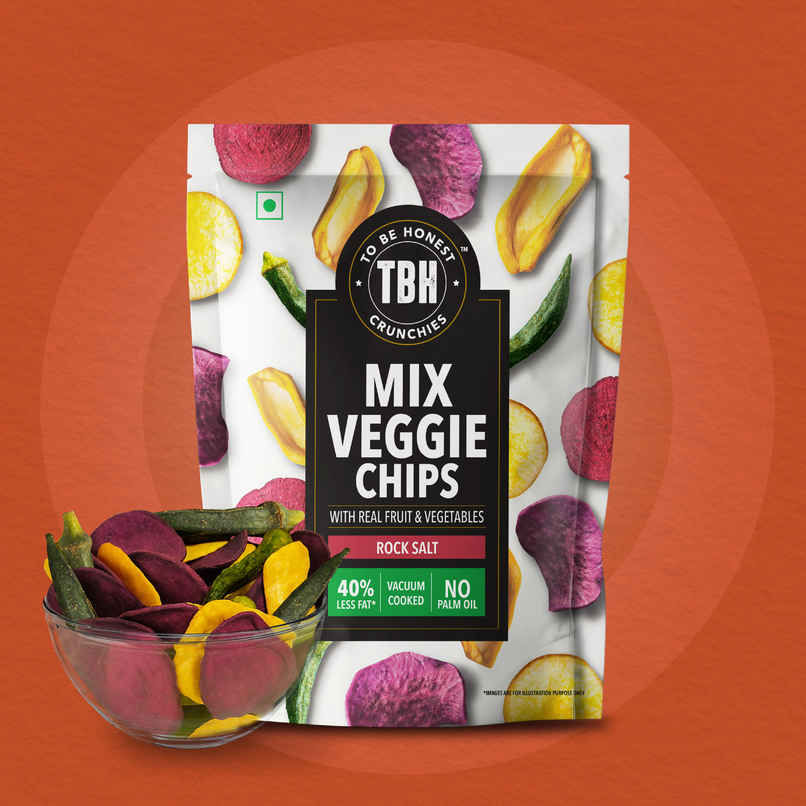 Mix Veggie Chips With Rock Salt