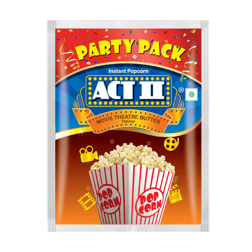 ACT II Instant Popcorn - Movie Theatre Butter, Buy 2 Get 1 free offer, Party Pack, Hot & Fresh in 3 mins